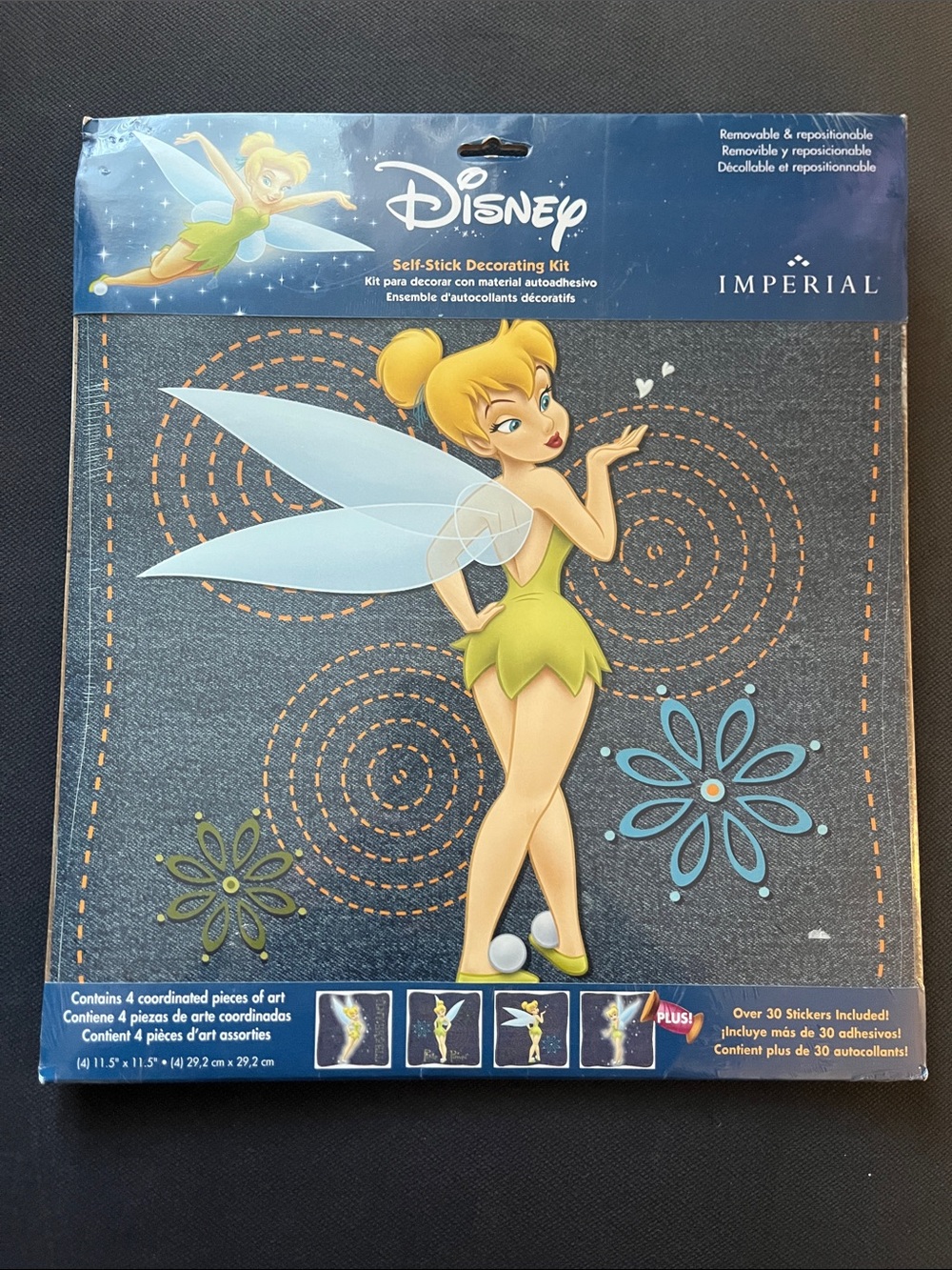 Vintage Disney Tinker Bell Self-Stick Decorating Kit Sealed Y2K Wall Décor
